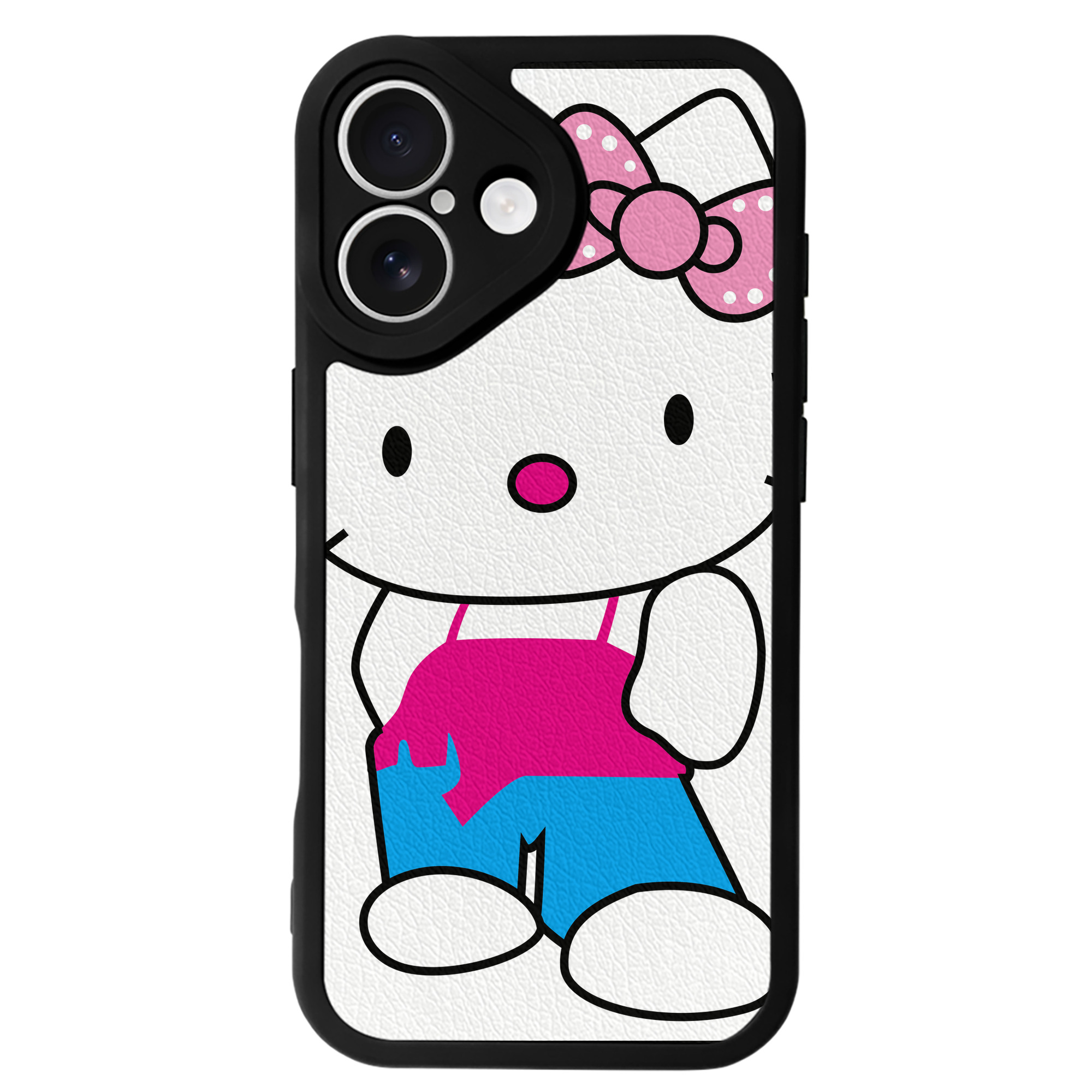 （画像用） Hello Kitty ハローキティ 【iPhone 16シリーズ対応】シリコンスマホケース（レザー調） 材質：シリコン